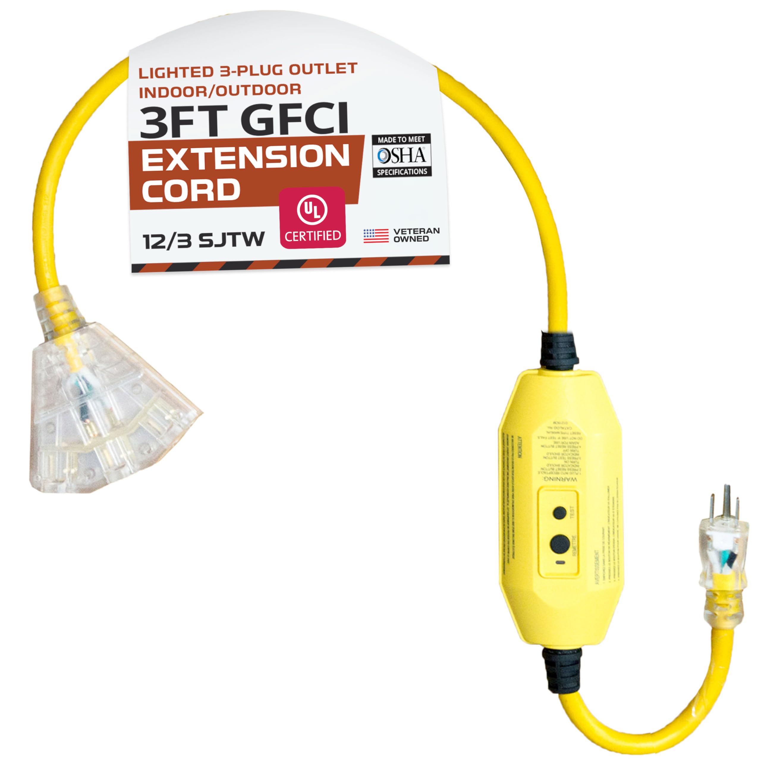 Amazon.com: IRON FORGE CABLE 3 Foot Lighted Outdoor GFCI Extension